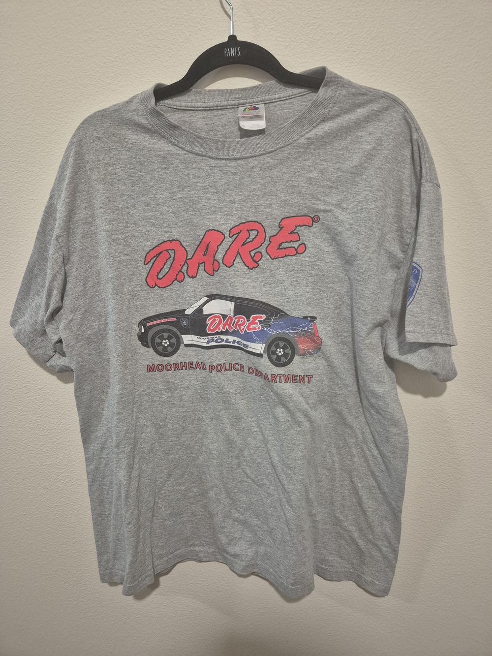 Fruit of the Loom Gray Kids D.A.R.E. T-Shirt with Red Logo